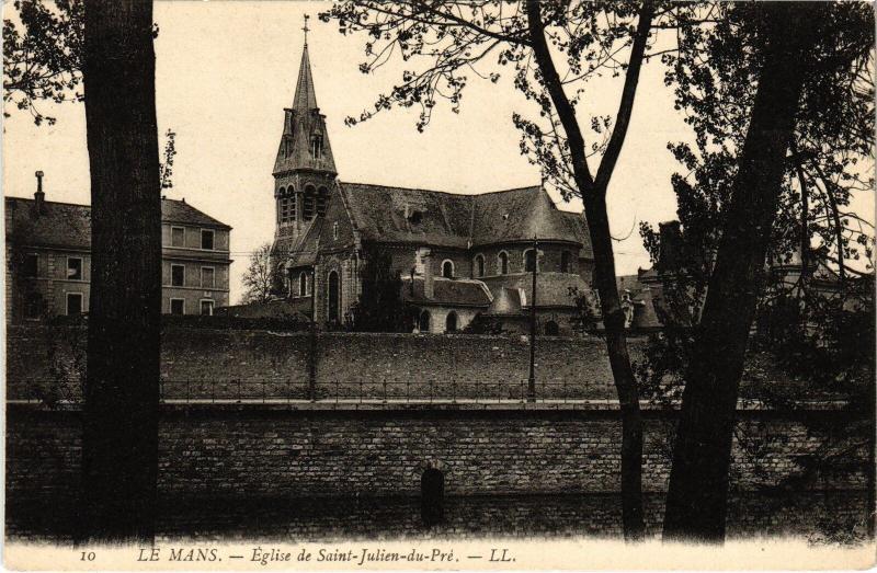 Carte postale ancienne Le Mans Eglise de Saint-Julien du Pre au Mans
