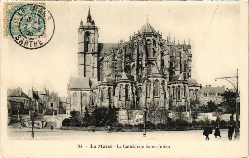 Carte postale ancienne Le Mans Cathedrale Saint-Julien au Mans