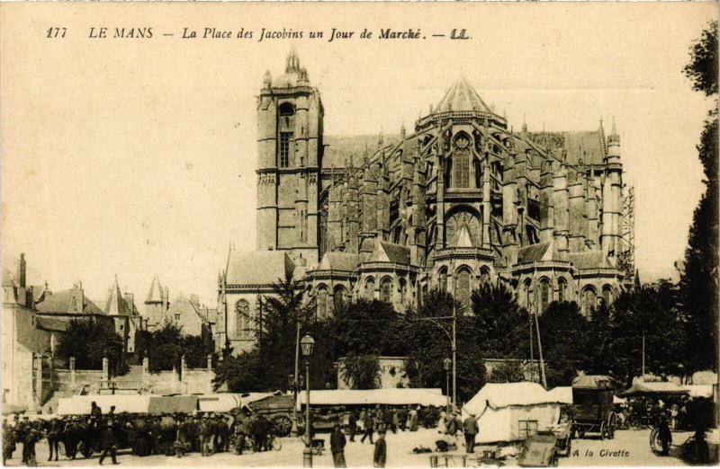 Carte postale ancienne Le Mans Place des Jacobins au Mans