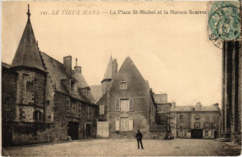 Carte postale ancienne Le Mans Place Saint-Michel au Mans