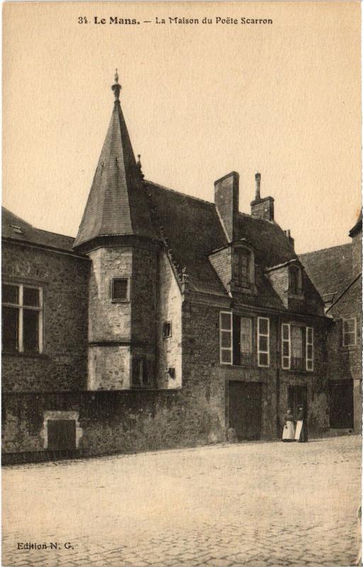 Carte postale ancienne Le Mans Maison du Poete Scarron au Mans