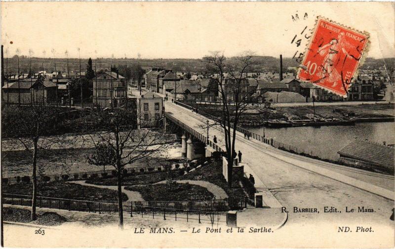 Carte postale ancienne Le Mans le Pont au Mans