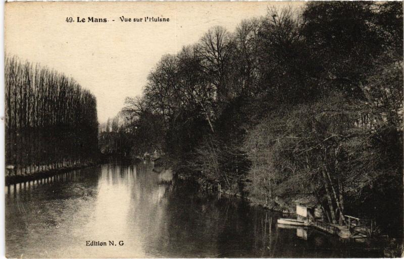 Carte postale ancienne Le Mans vue sur l'Huisne au Mans