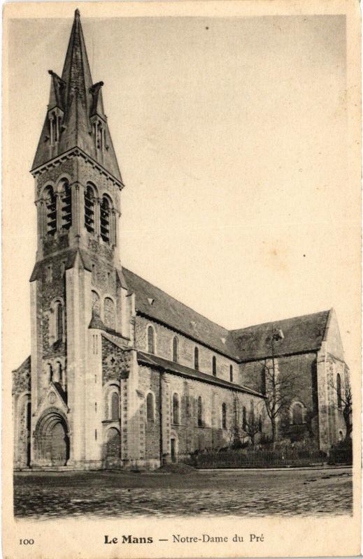 Carte postale ancienne Le Mans Notre Dame du Pre au Mans
