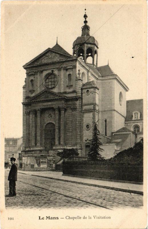 Carte postale ancienne Le Mans Chapelle de la Visitation au Mans
