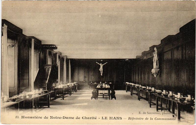 Carte postale ancienne Le Mans Monastere de Notre Dame de Charite au Mans
