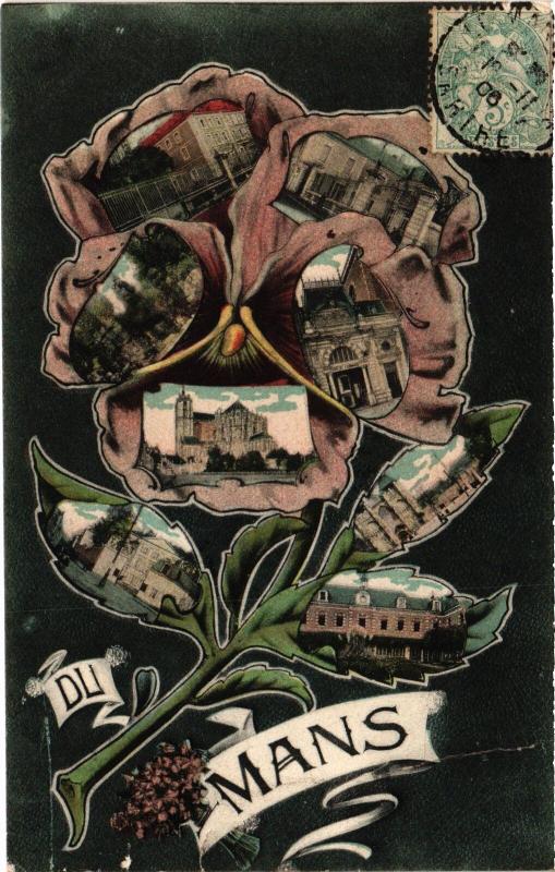 Carte postale ancienne Le Mans souvenir au Mans