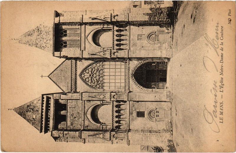 Carte postale ancienne Le Mans Eglise Notre Dame de la Couture au Mans