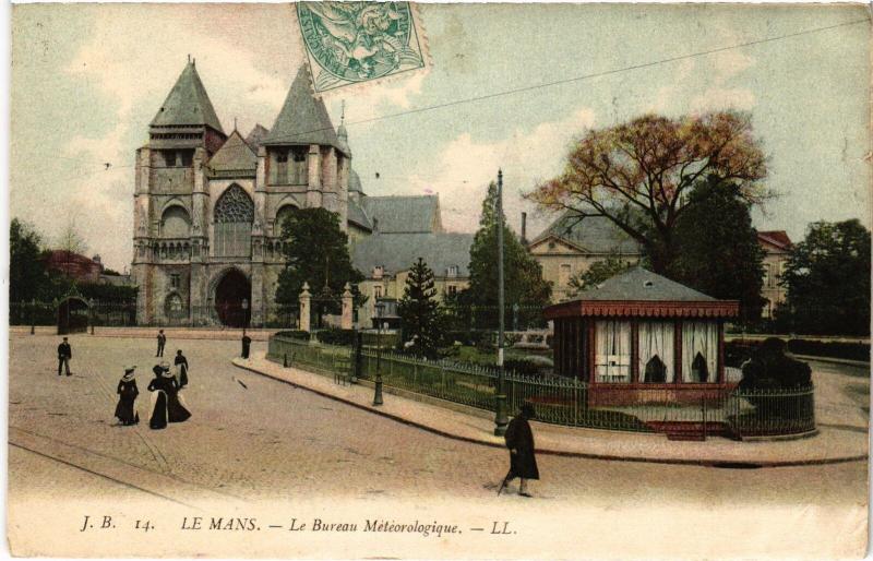 Carte postale ancienne Le Mans le Bureau Meteorologique au Mans