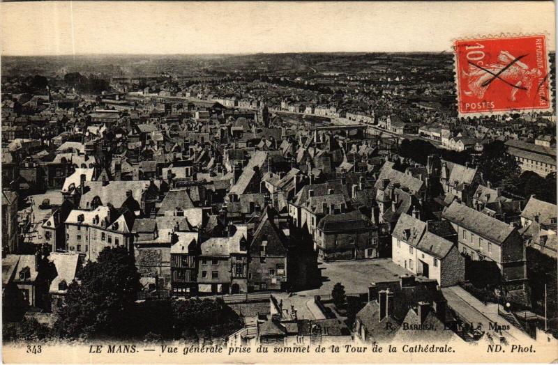 Carte postale ancienne Le Mans vue generale au Mans