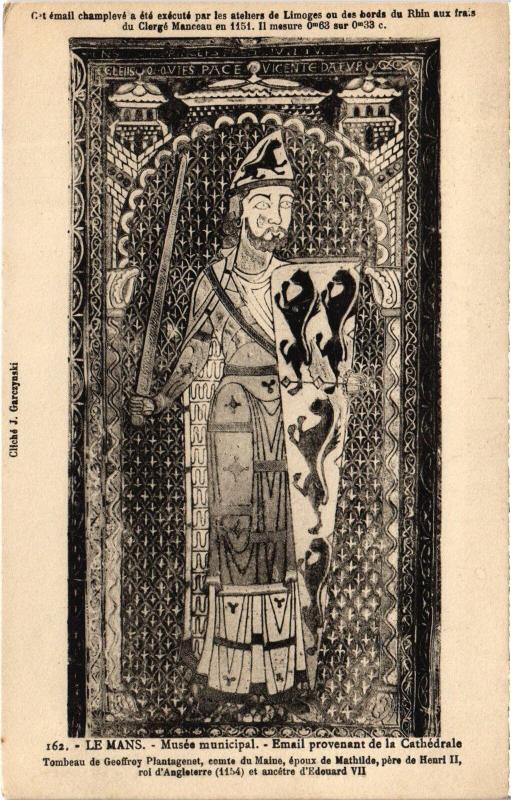 Carte postale ancienne Le Mans Musee municipal Email provenant de la Cathedrale au Mans