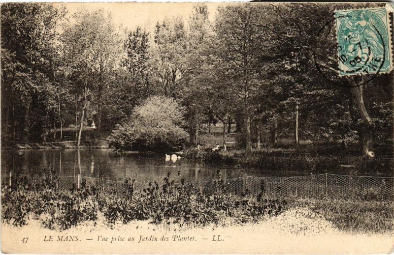 Carte postale ancienne Le Mans vue prise au Jardin des Plantes au Mans