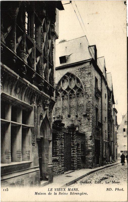 Carte postale ancienne Le Mans Maison de la Reine Berengere au Mans