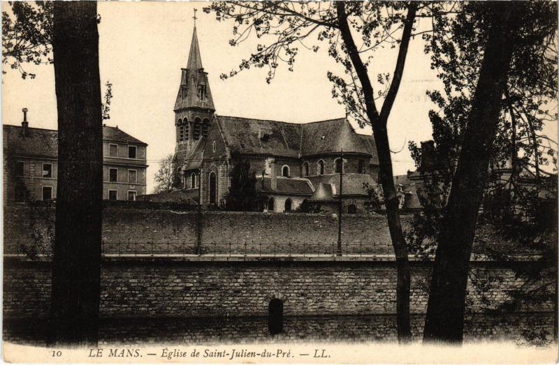 Carte postale ancienne Le Mans Eglise de Saint-Julien du Pre au Mans
