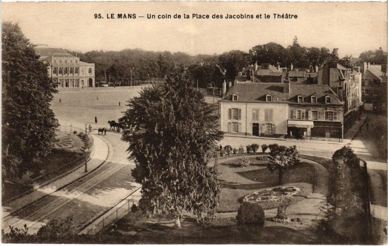 Carte postale ancienne Le Mans un coin du Jardin des Jacobins au Mans