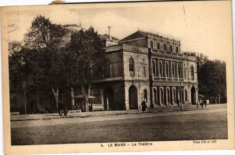 Carte postale ancienne Le Mans le Theatre au Mans