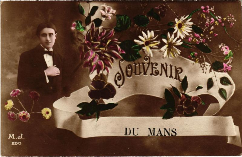 Carte postale ancienne Le Mans souvenir au Mans