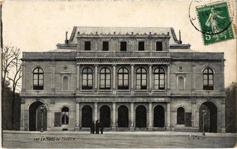 Carte postale ancienne Le Mans le Theatre au Mans