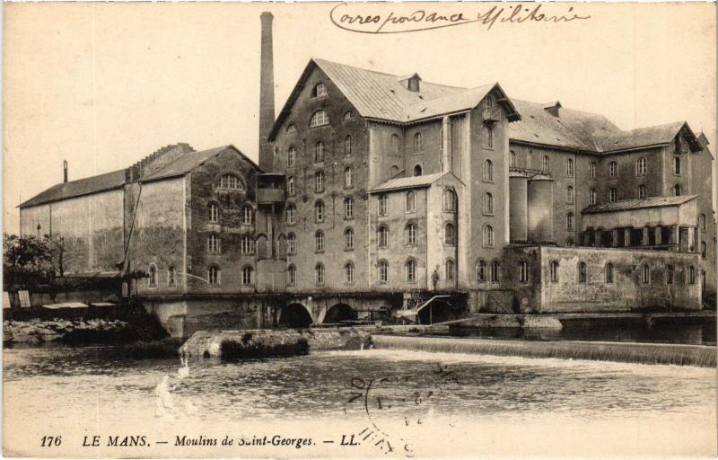 Carte postale ancienne Le Mans Moulins de Saint-Georges au Mans