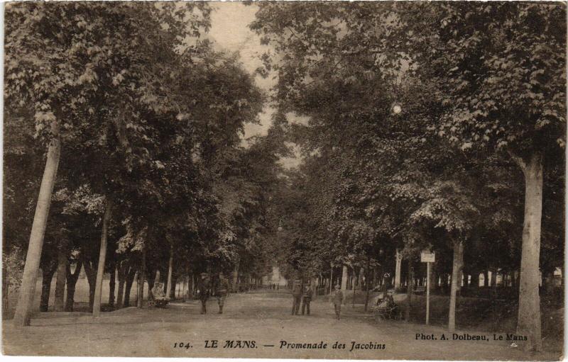 Carte postale ancienne Le Mans Promenade des Jacobins au Mans