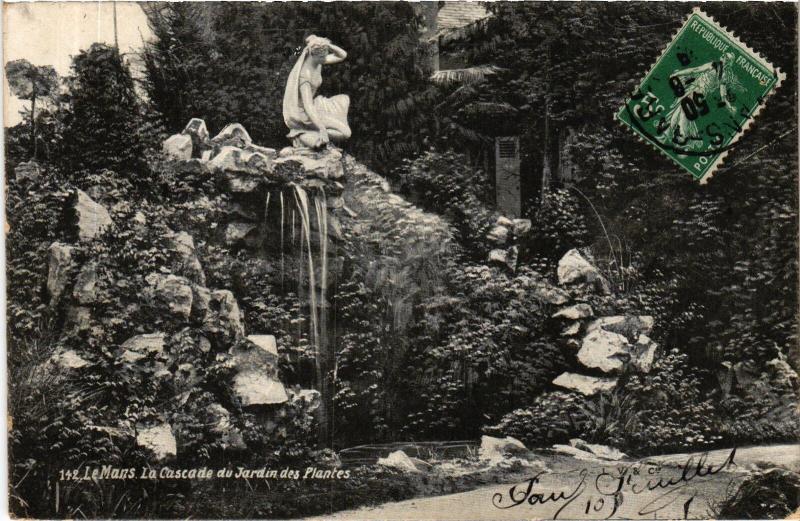 Carte postale ancienne Le Mans la Cascade du Jardin des Plantes au Mans
