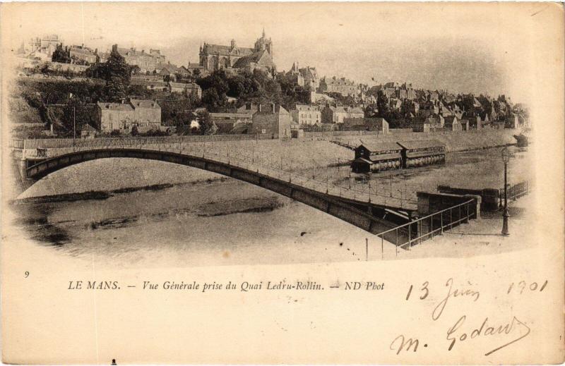 Carte postale ancienne Le Mans vue generale au Mans