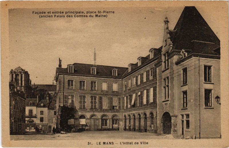 Carte postale ancienne Le Mans Hotel de Ville au Mans