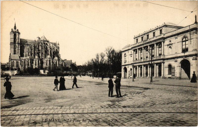 Carte postale ancienne Le Mans Place des Jacobins au Mans