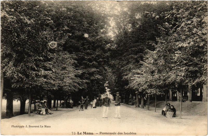 Carte postale ancienne Le Mans Promenade des Jacobins au Mans