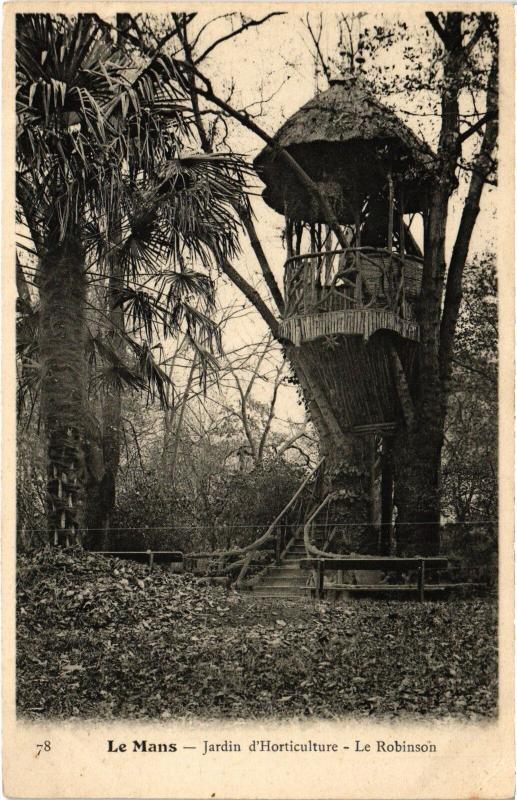 Carte postale ancienne Le Mans Jardin d'Horticulture Le Robinson au Mans