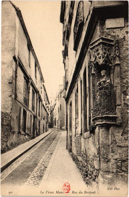 Carte postale ancienne Le Mans Rue du Bouquet au Mans
