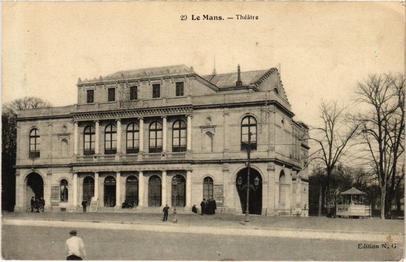 Carte postale ancienne Le Mans le Theatre au Mans