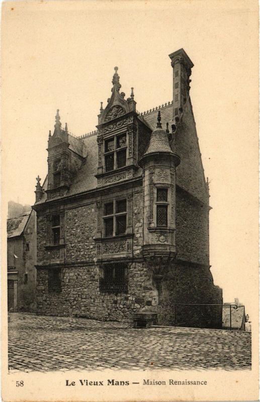 Carte postale ancienne Le Mans Maison Renaissance au Mans