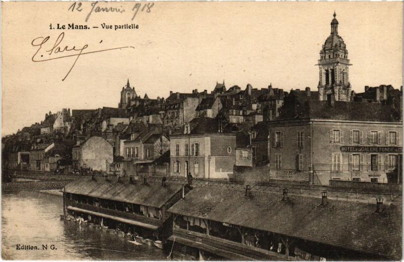 Carte postale ancienne Le Mans vue partielle au Mans