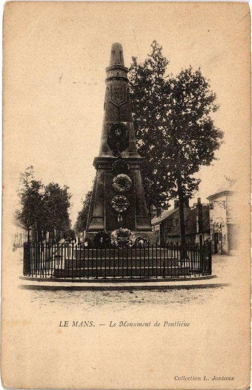Carte postale ancienne Le Mans Monument de Pontlieue au Mans