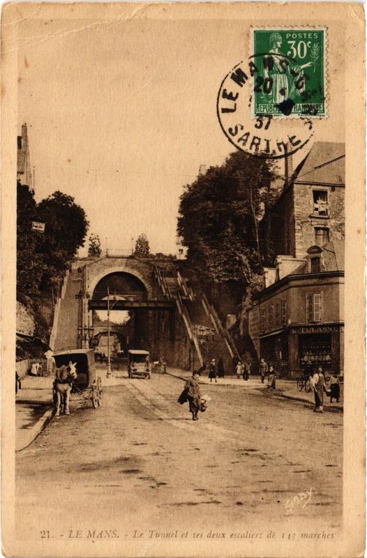 Carte postale ancienne Le Mans le Tunnel au Mans
