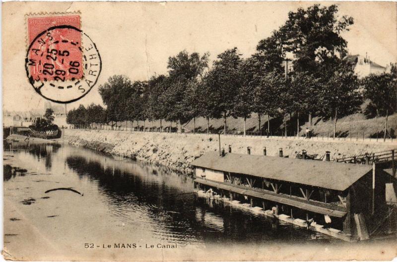 Carte postale ancienne Le Mans le Canal au Mans