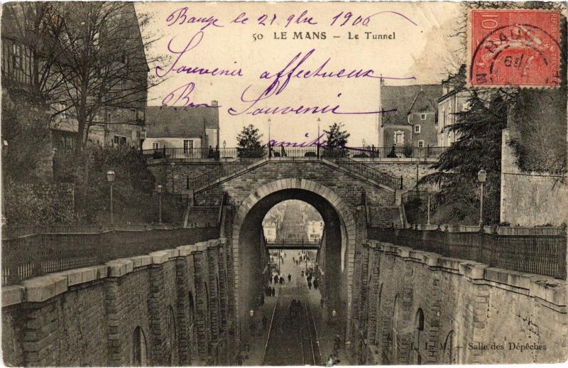 Carte postale ancienne Le Mans le Tunnel au Mans