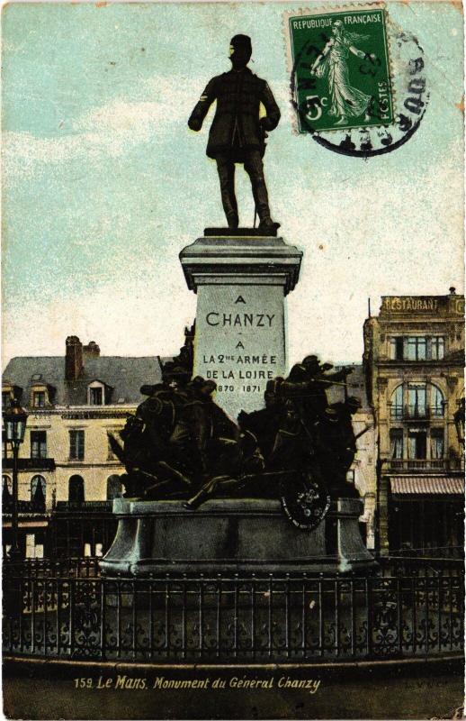Carte postale ancienne Le Mans Monument du General Chanzy au Mans