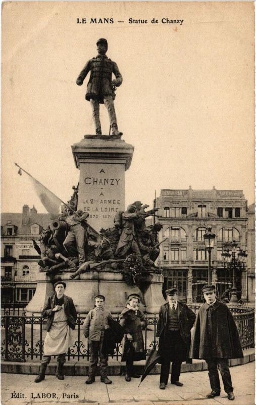Carte postale ancienne Le Mans Statue de Chanzy au Mans