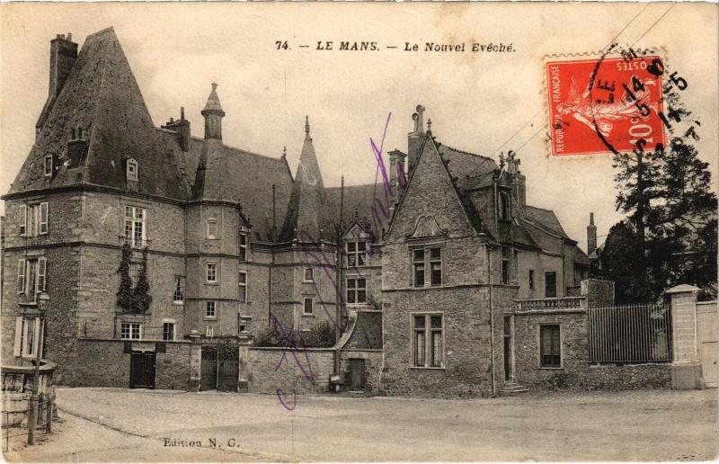 Carte postale ancienne Le Mans le nouvel Eveche au Mans
