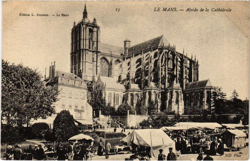 Carte postale ancienne Le Mans Abside de la Cathedrale au Mans