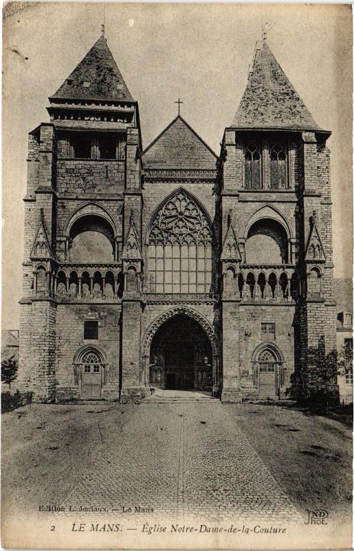 Carte postale ancienne Le Mans Notre Dame de la Couture au Mans