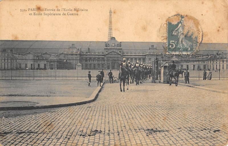 Carte postale ancienne Paris - Entree De L'Ecole Militaire Et Ecole De Guerre à Paris