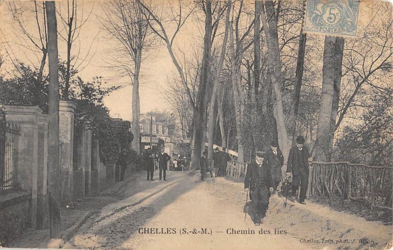 Carte postale ancienne Chelles - Chemin Des Iles à Chelles