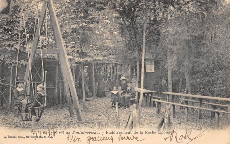 Carte postale ancienne Fontainebleau - Rue Grande Et Boulevard De Melun à Fontainebleau
