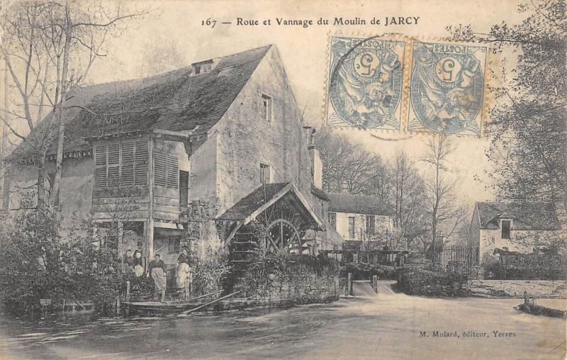 Carte postale ancienne Roue Et Vannage Du Moulin De Jarcy