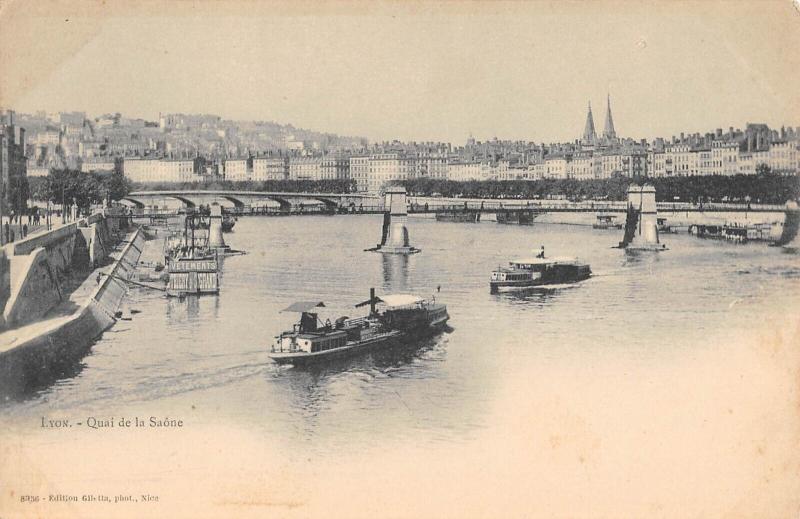 Carte postale ancienne Lyon - Quai De La Saone à Lyon