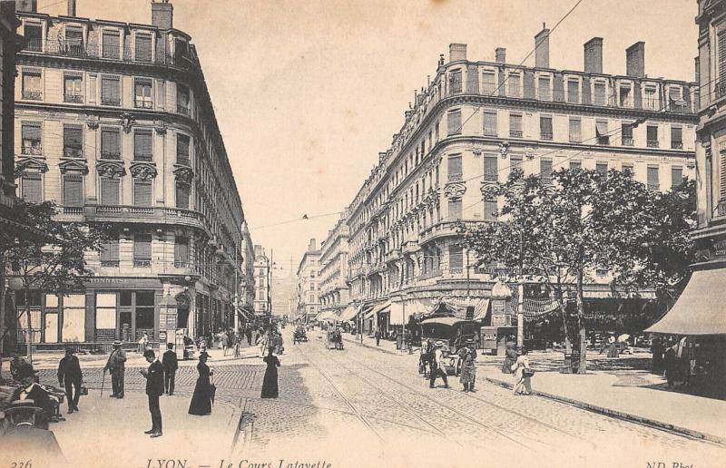 Carte postale ancienne Lyon - Le Cours Lafayette à Lyon