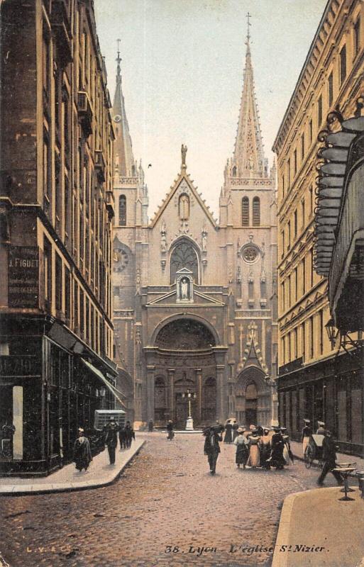 Carte postale ancienne Lyon - Eglise Saint Nizier à Lyon